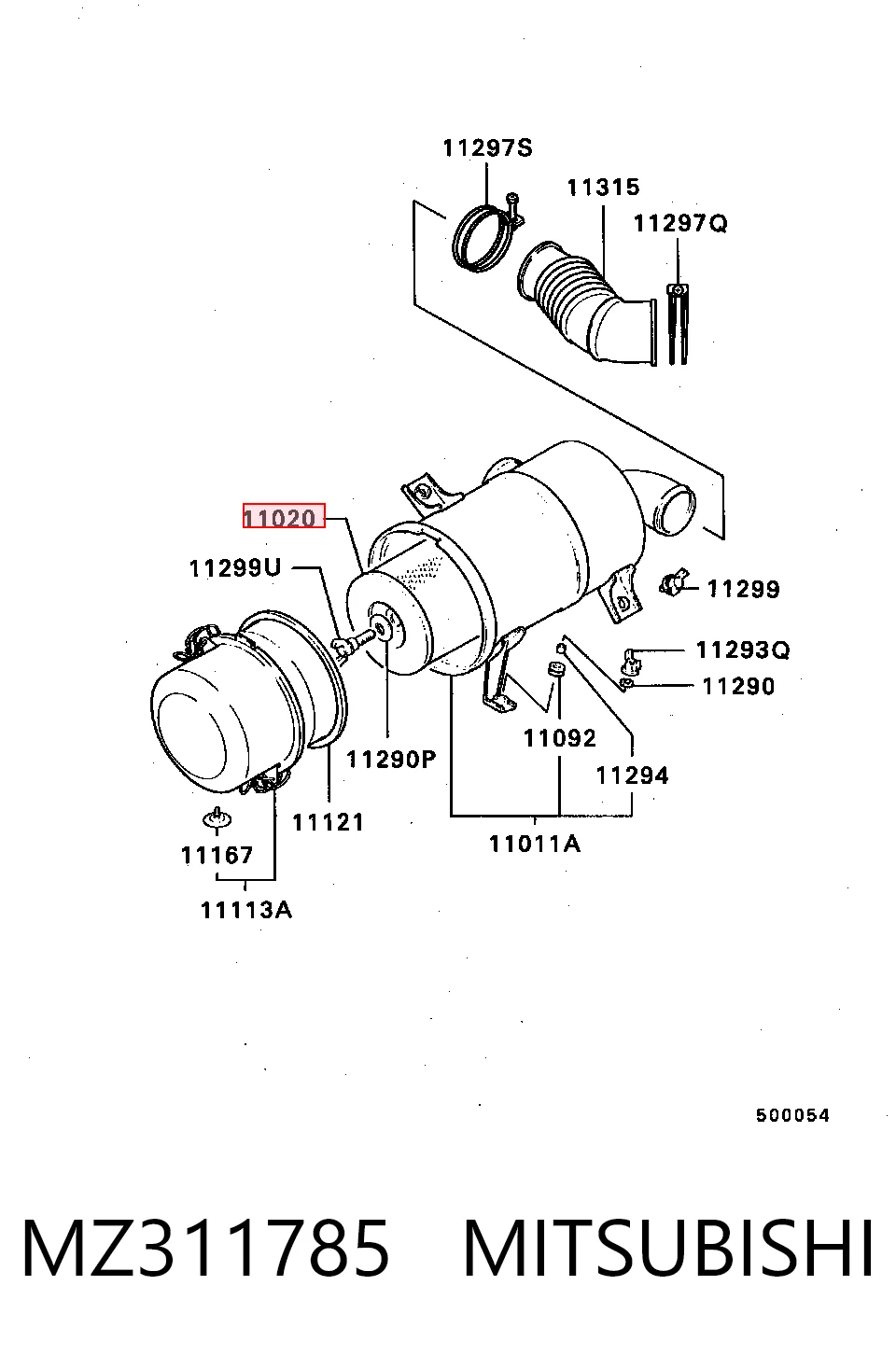 Фильтр воздушный MITSUBISHI MZ311785