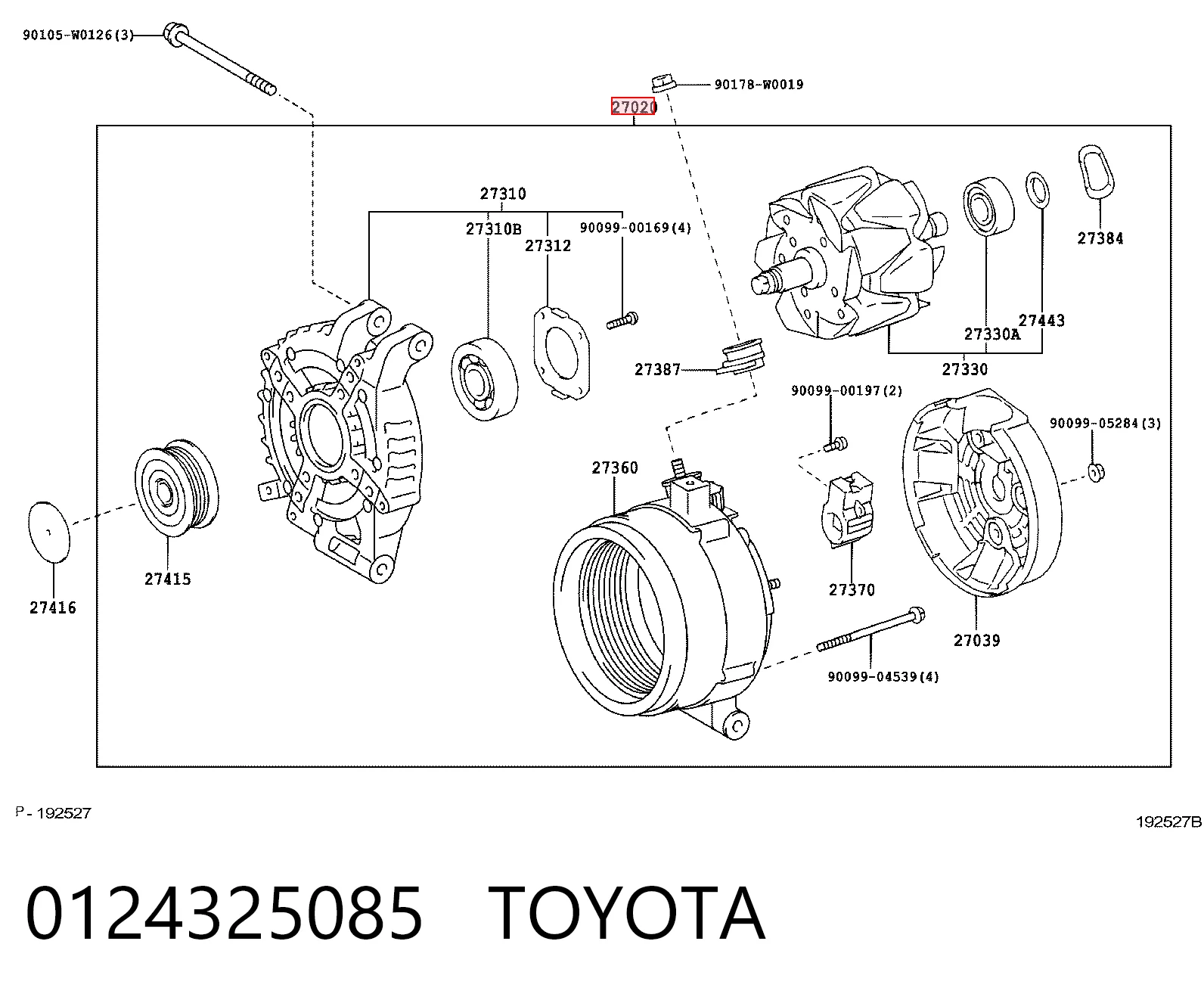 Автомобильный генератор Toyota Camry V седан (V30) (2001 - 2006) цена, от 115.69 USD