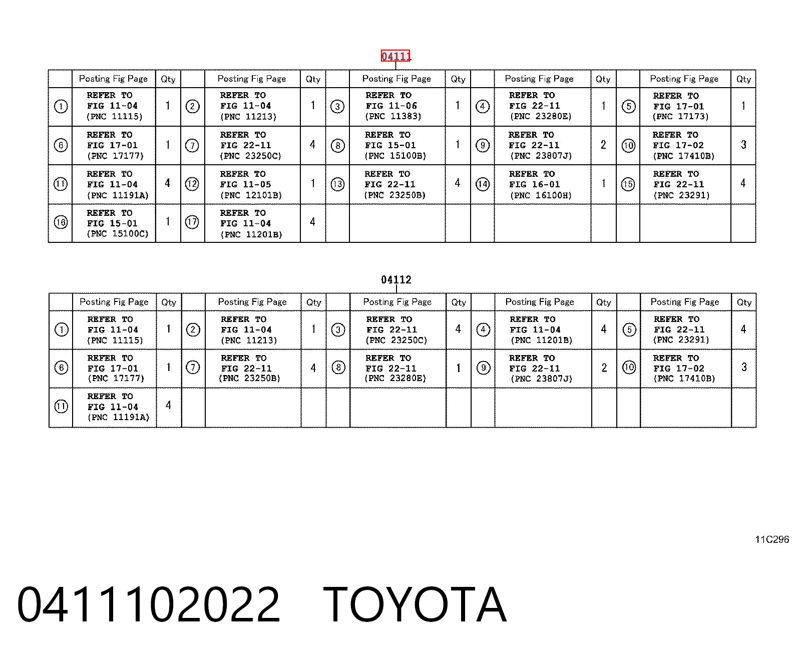 0411102022 Toyota