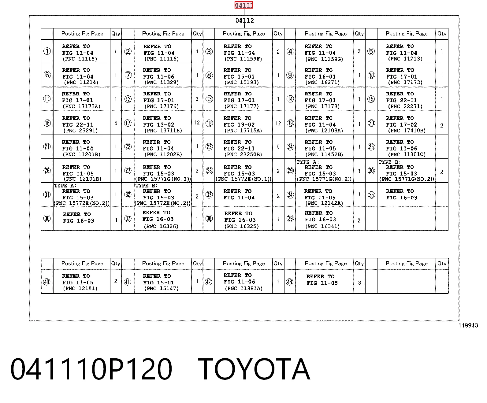 Комплект прокладок 0411131440 NIPPON MOTORS