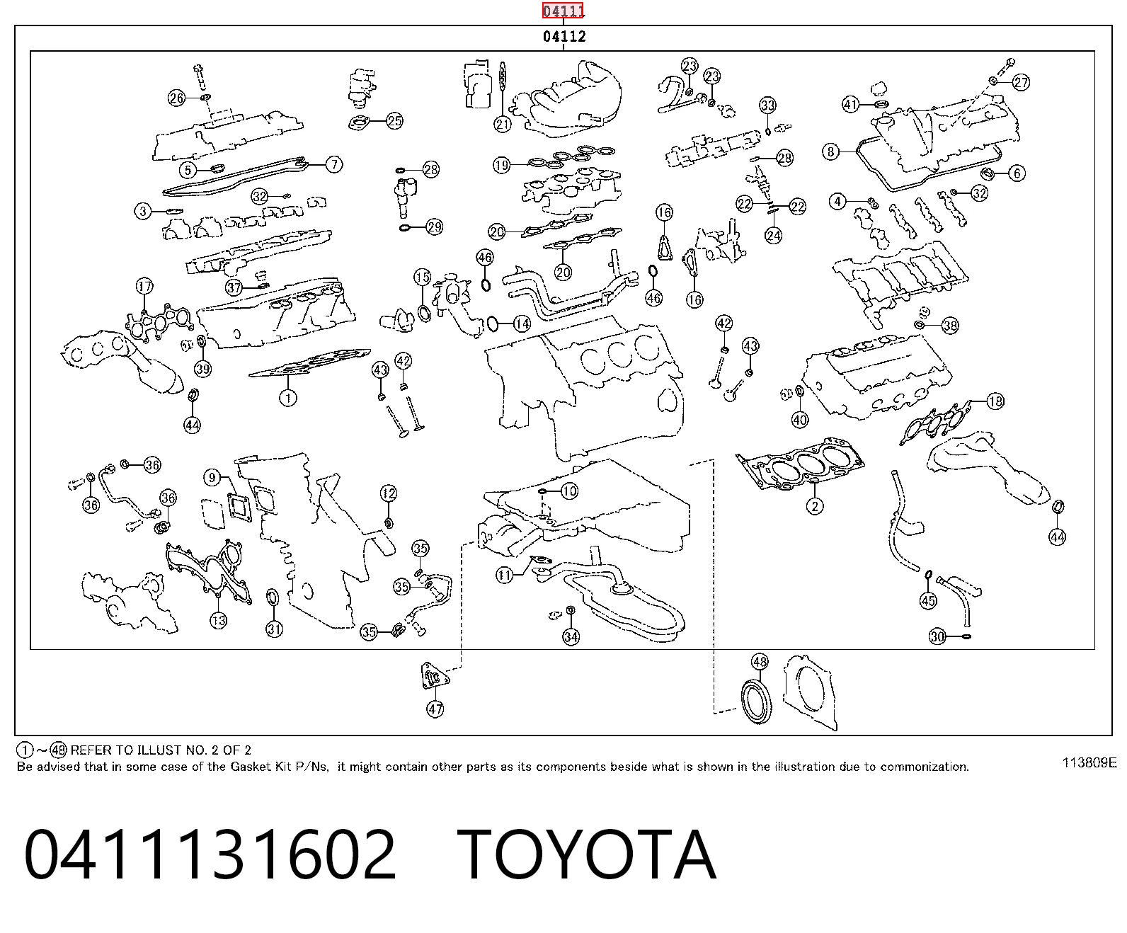 Полный комплект прокладок двигателя Lexus GS седан (S19) (2005 - 2011) цена, от 164.46 USD