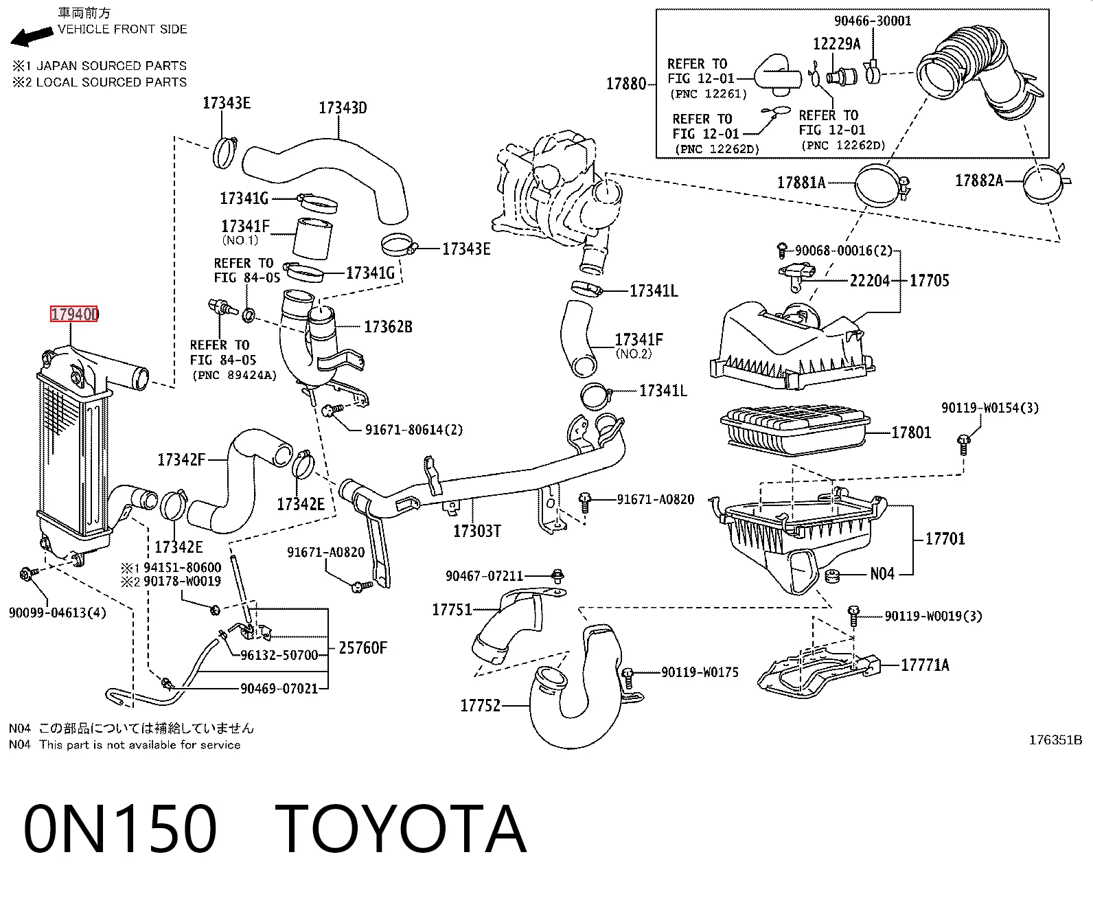 Охладитель наддувочного воздуха на Toyota Auris UKP E15