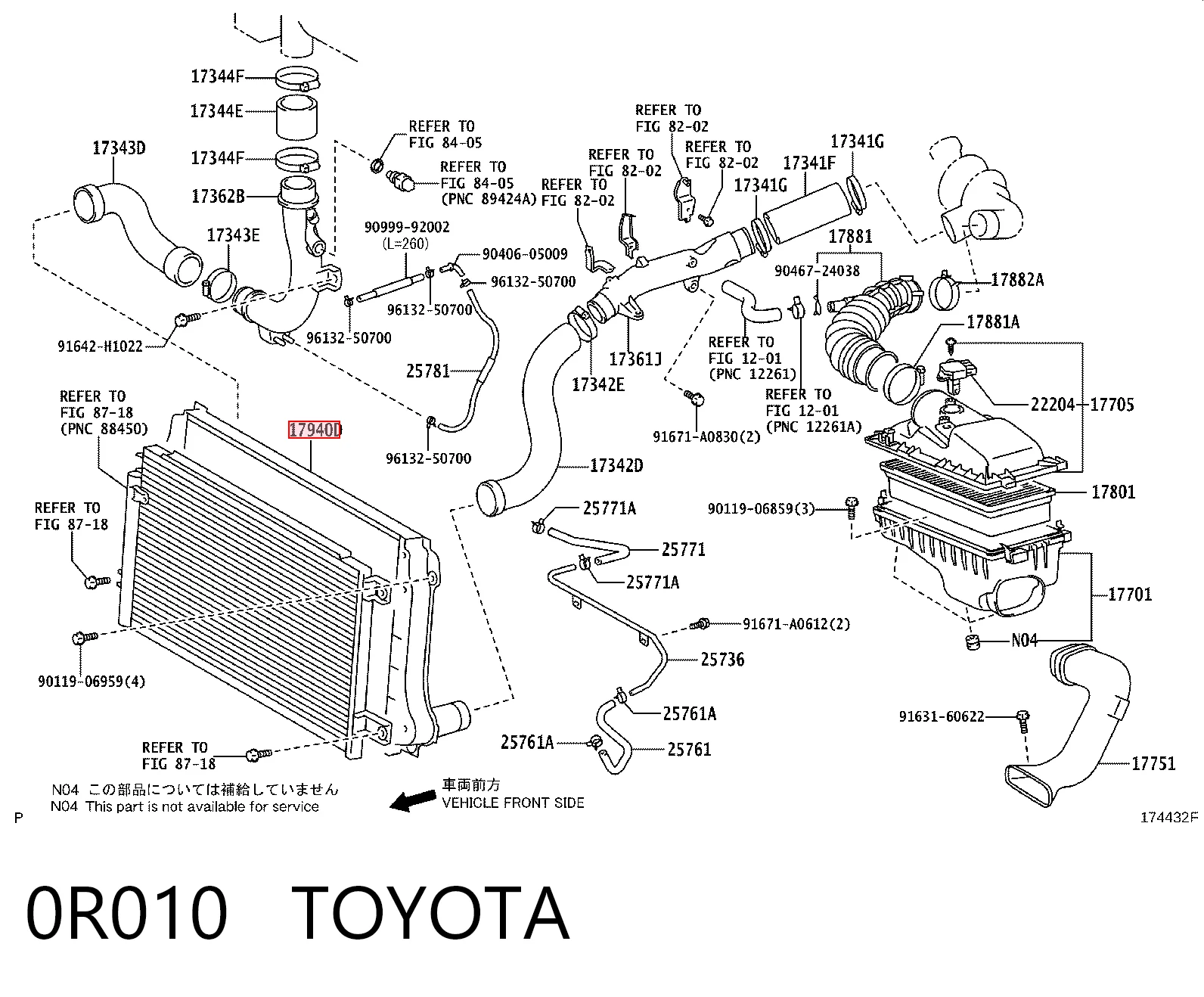 0R010 Toyota Охладитель наддувочного воздуха