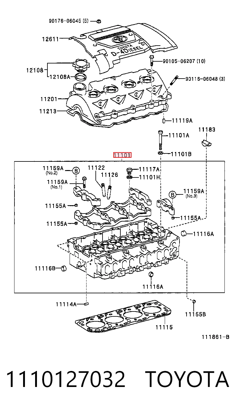 Головка двигателя Toyota Corolla седан (E11) (1997 - 2001) цена, от 311.79 USD