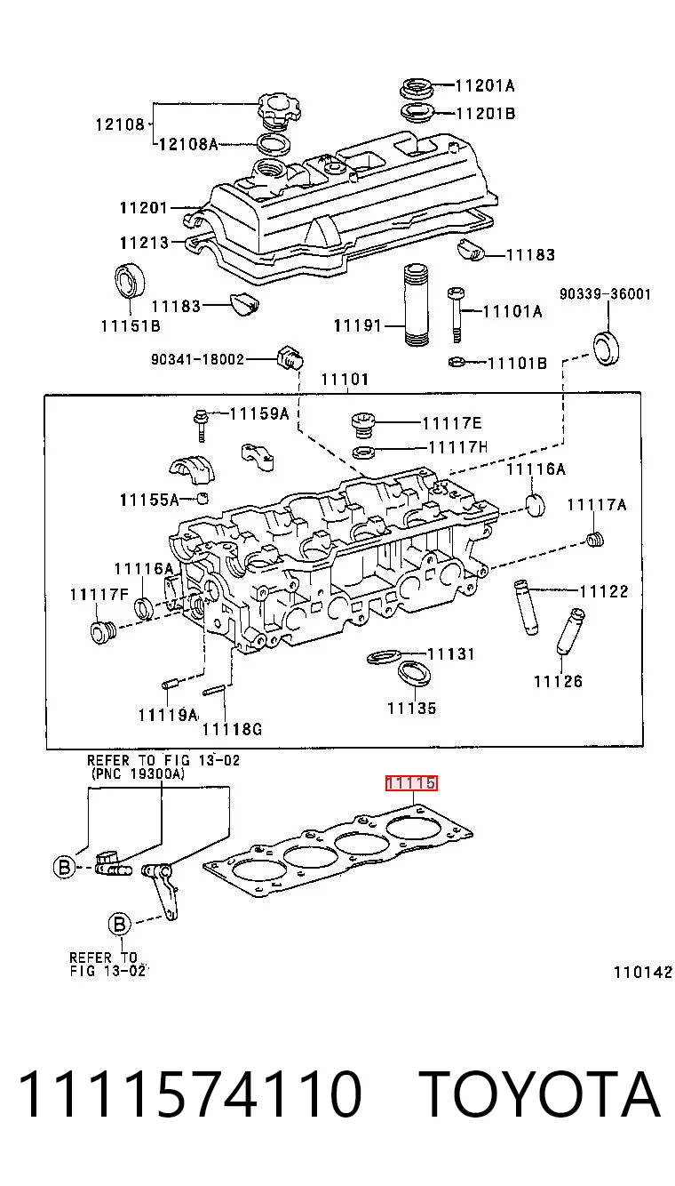 Прокладка ГБЦ Toyota Picnic минивэн (XM1) (1996 - 2001) цена, от 35.40 USD