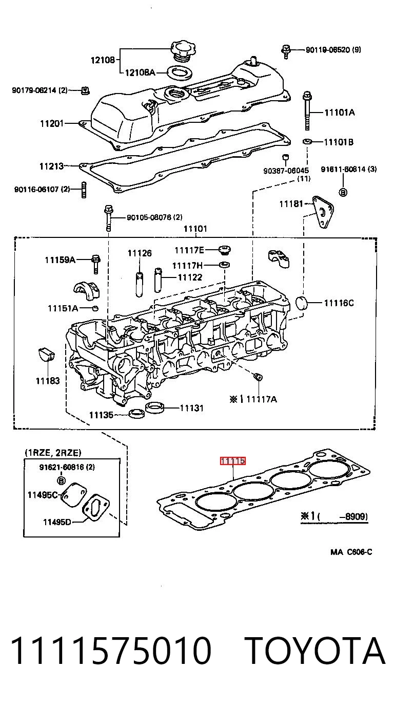 1111575010 Toyota Прокладка головки блока