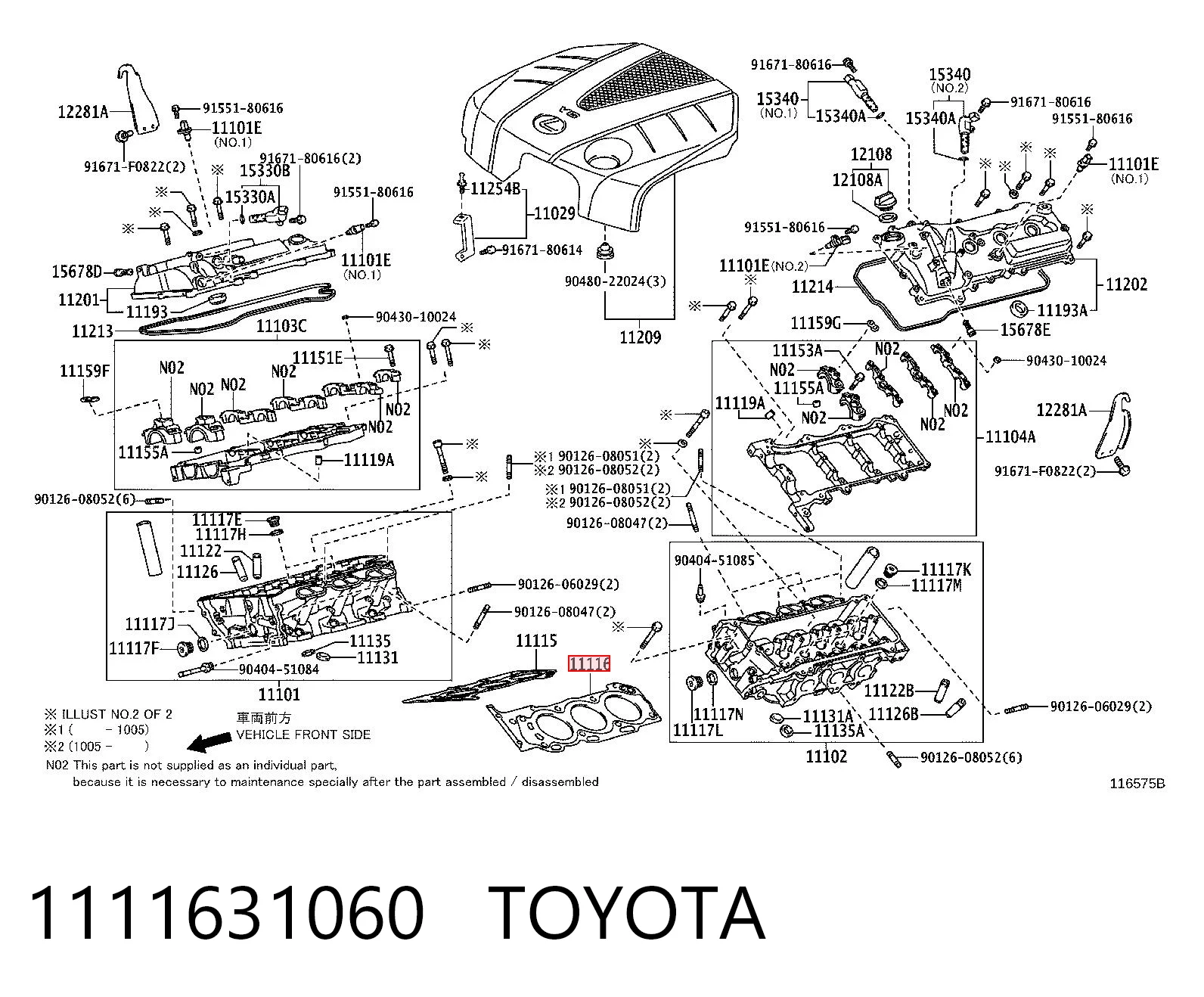 Левая прокладка ГБЦ HG9027L NIPPON MOTORS