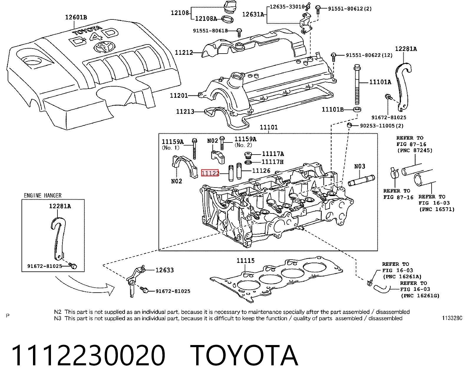 Направляющие клапанов Toyota Yaris VERSO минивэн (NCP2) (1999 - 2005) цена, от 3.15 USD