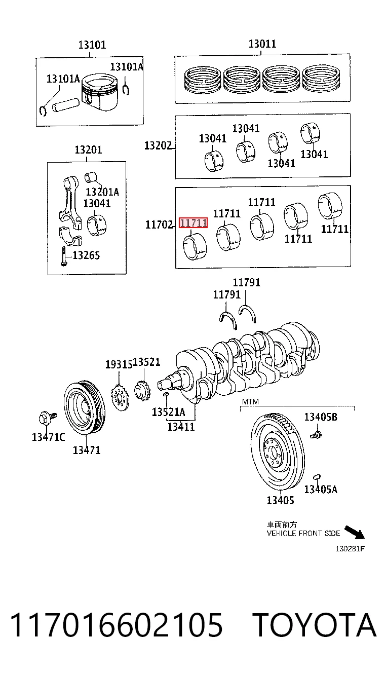 Купить BM1095STD FAI Вкладыши коленвала, коренные, комплект, стандарт (STD)