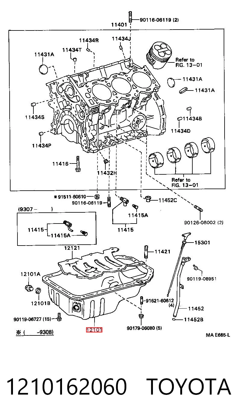 Картер масляный на Toyota Camry III V10