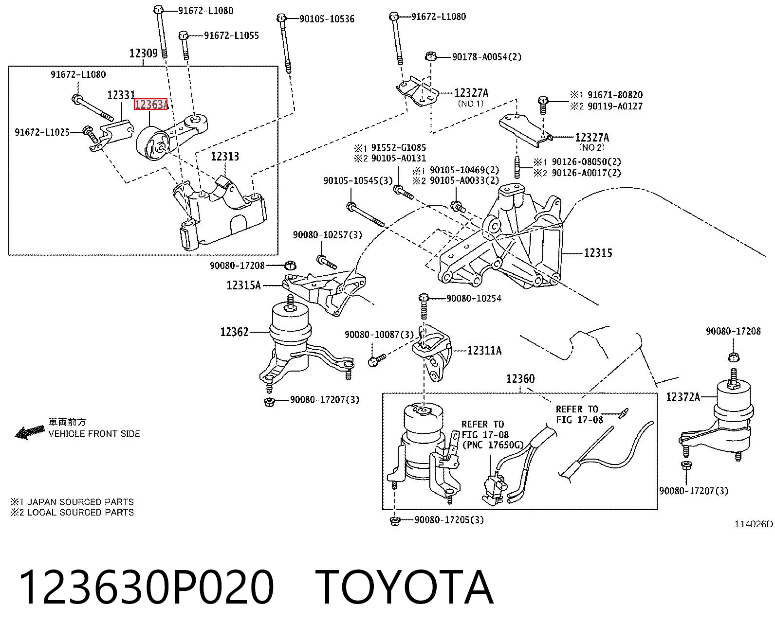 Подушка двигателя Toyota Avalon седан (GSX30) (2005 - 2012) цена, от 45.76 USD