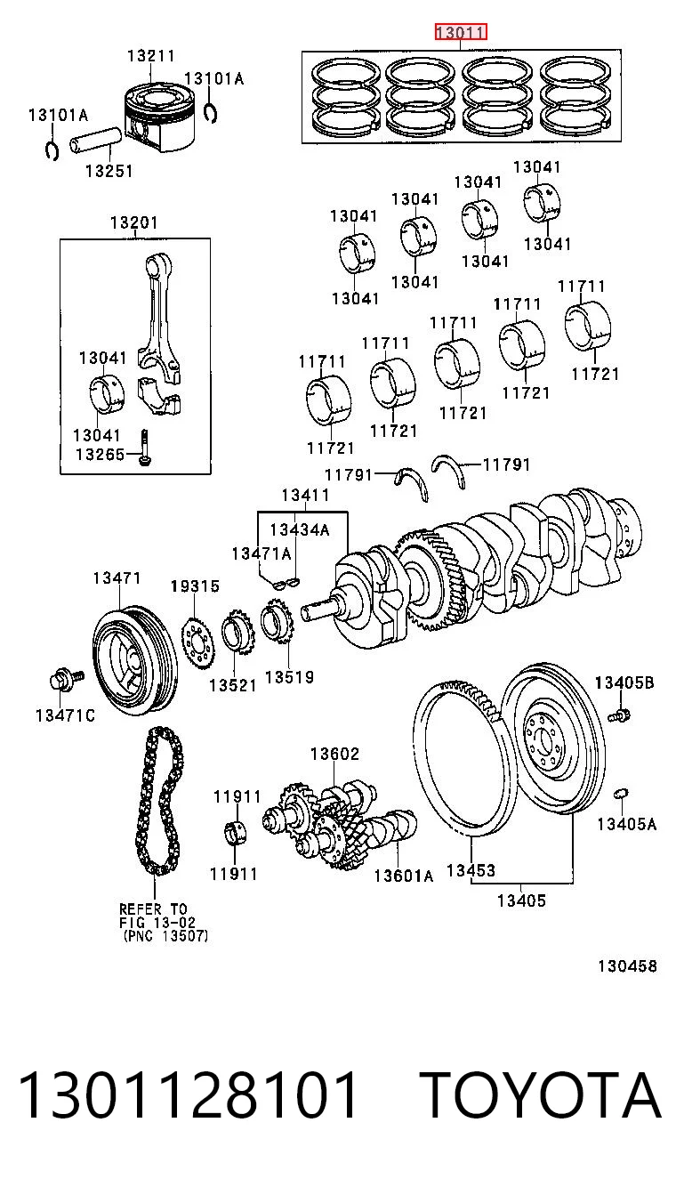 Кольца поршневые комплект, STD TPR 359673FSTD