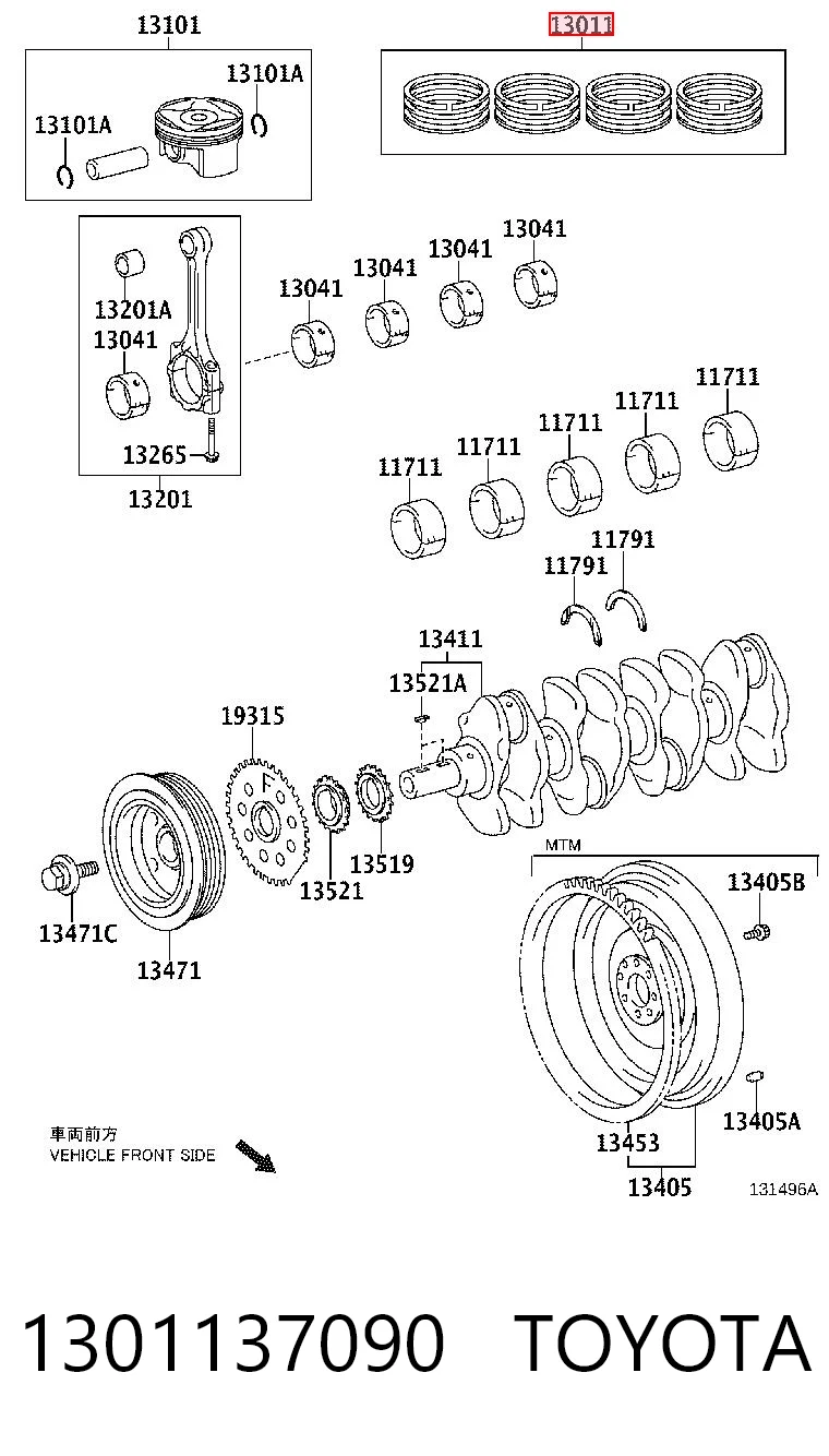 FR10969500 Freccia Комплект поршневых колец, STD