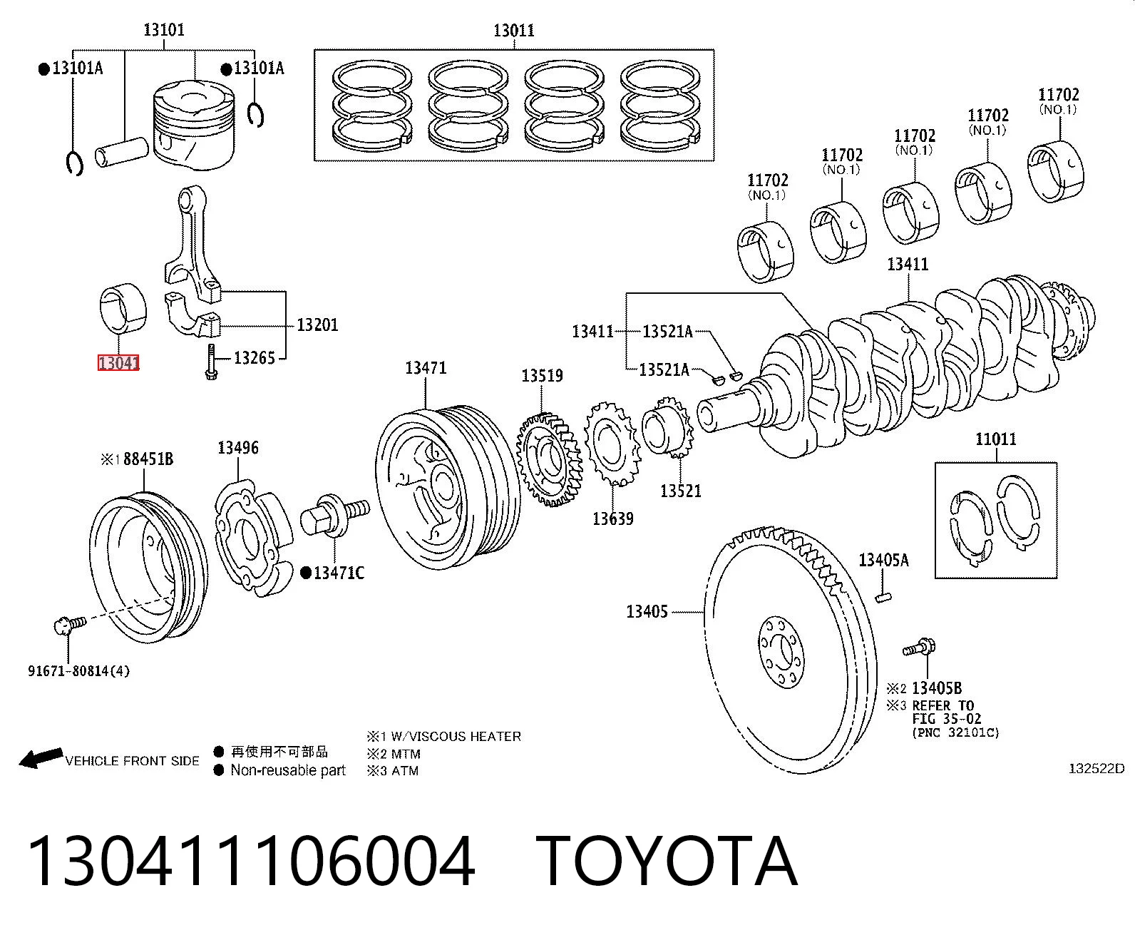 130411106004 Toyota 