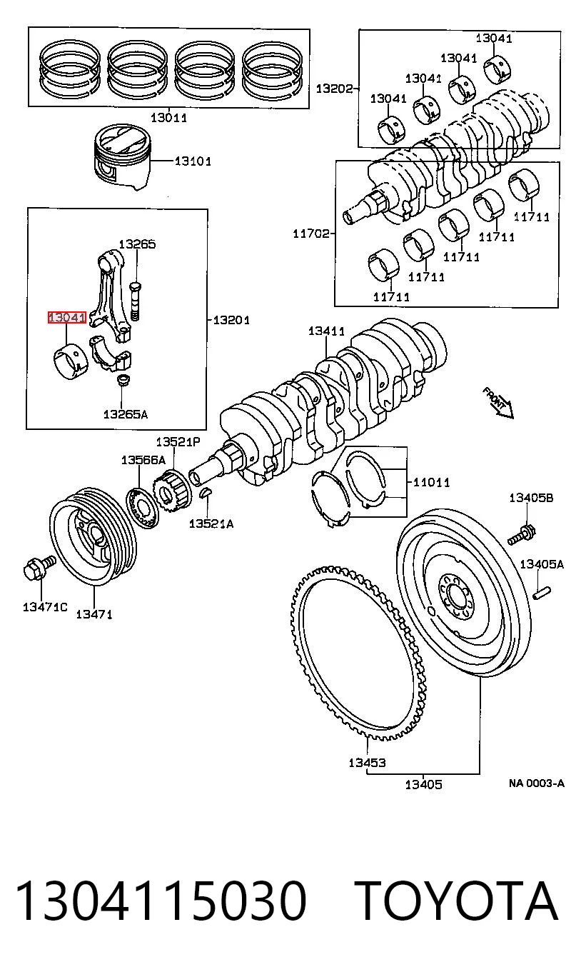 O62004000 Japan Cars Комплект подшипников скольжения