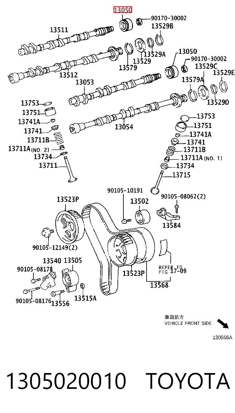 Регулятор фаз газораспределения на Lexus RX 300/330/350/400H U3