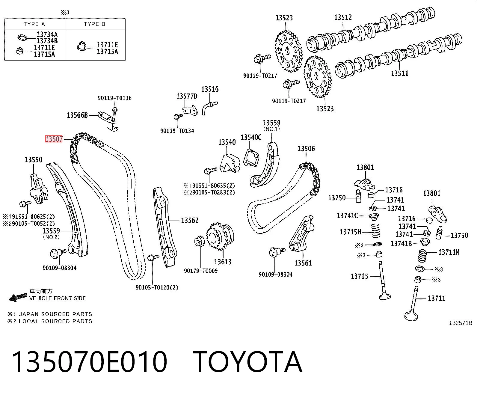 ST135070E010 SAT Цепь
