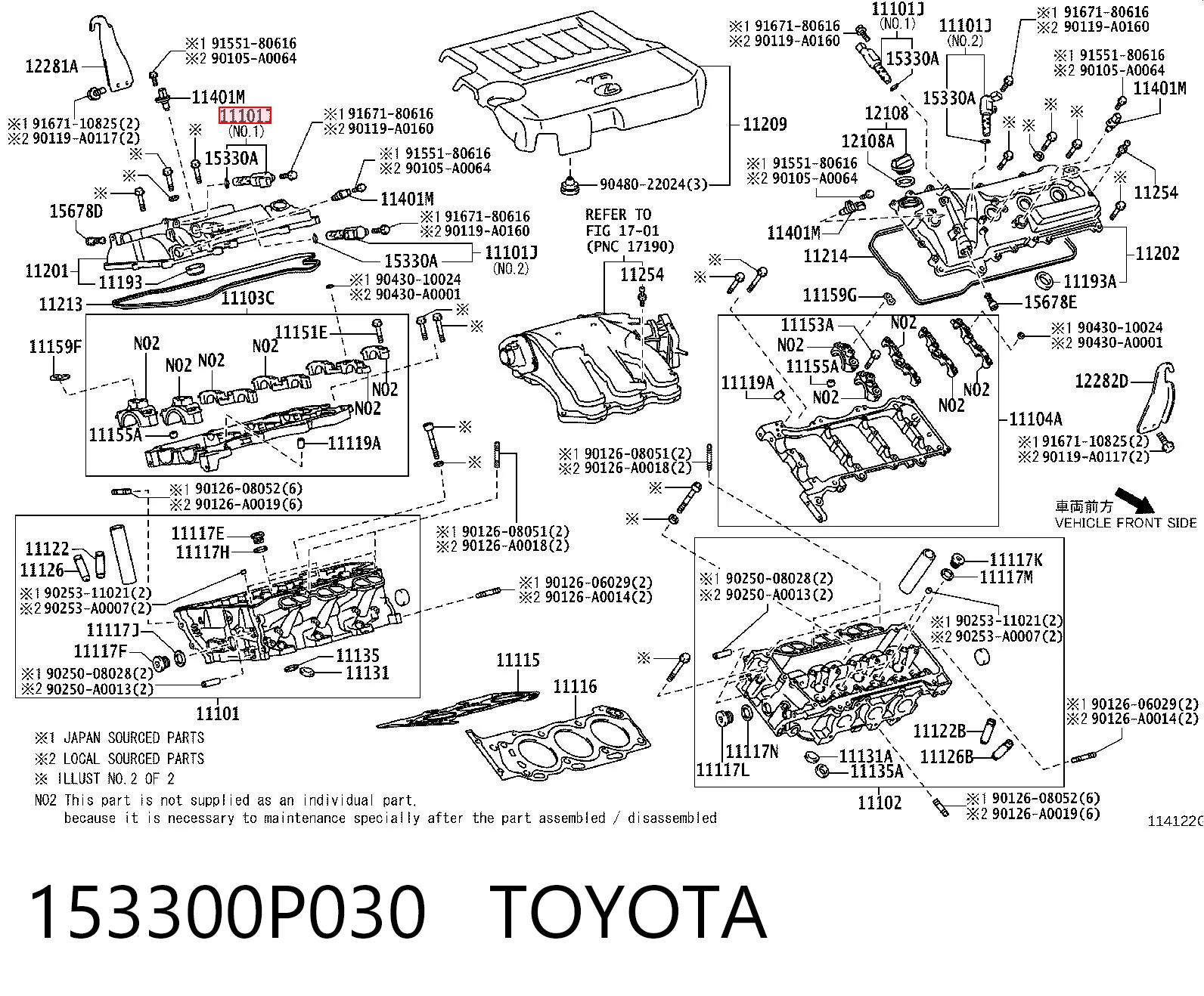 Клапан положения фаз распредвала на Lexus RX 300/330/350/400H U3