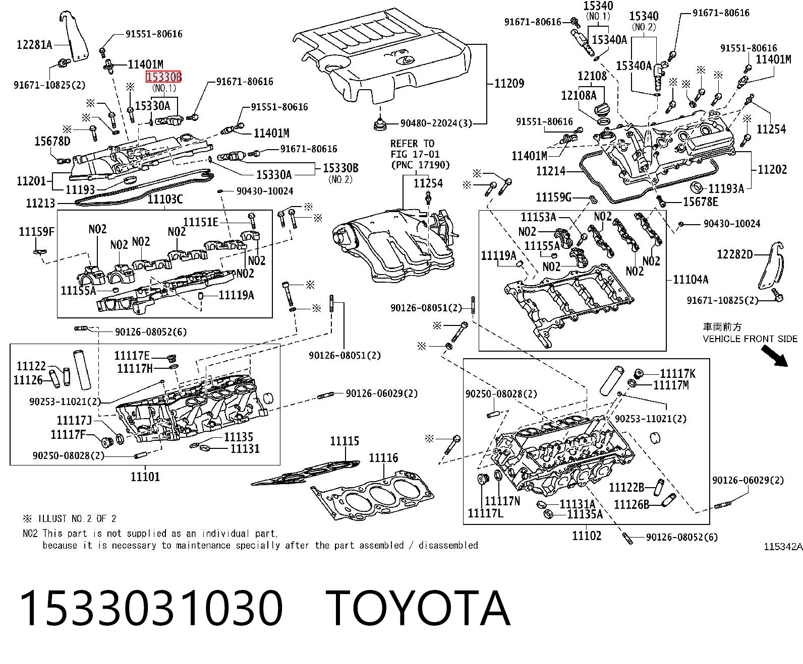 Электромагнитный клапан фазорегулятора Lexus RX 300/330/350/400H внедорожник (U3) (2003 - 2008) цена, от 31.71 USD