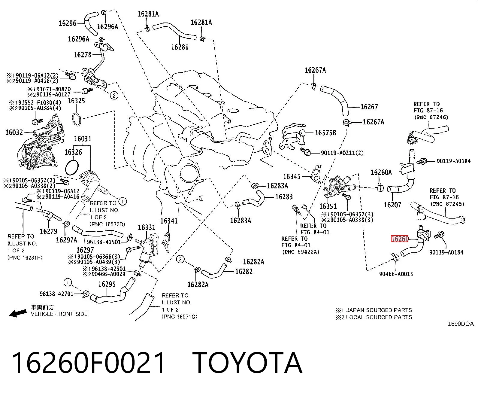 16260F0021 Toyota 