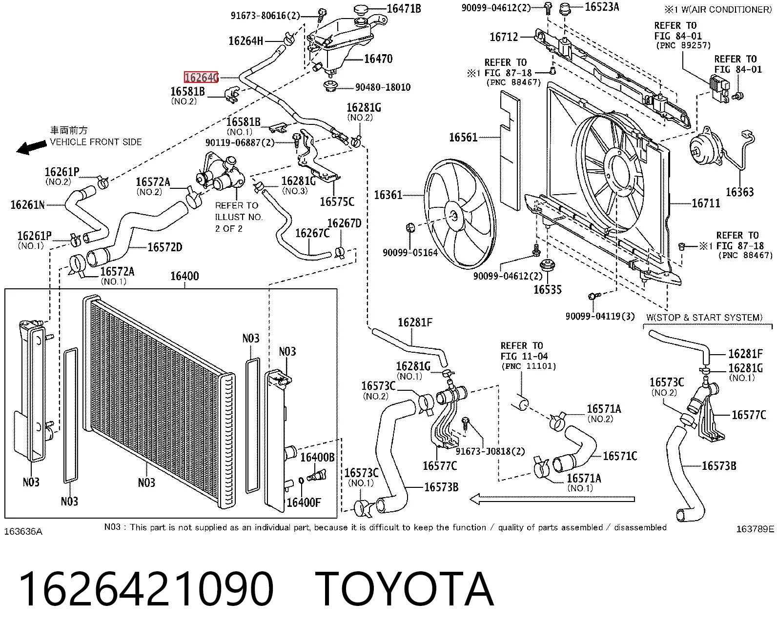 1626421090 Toyota Шланг расширительного бачка верхний