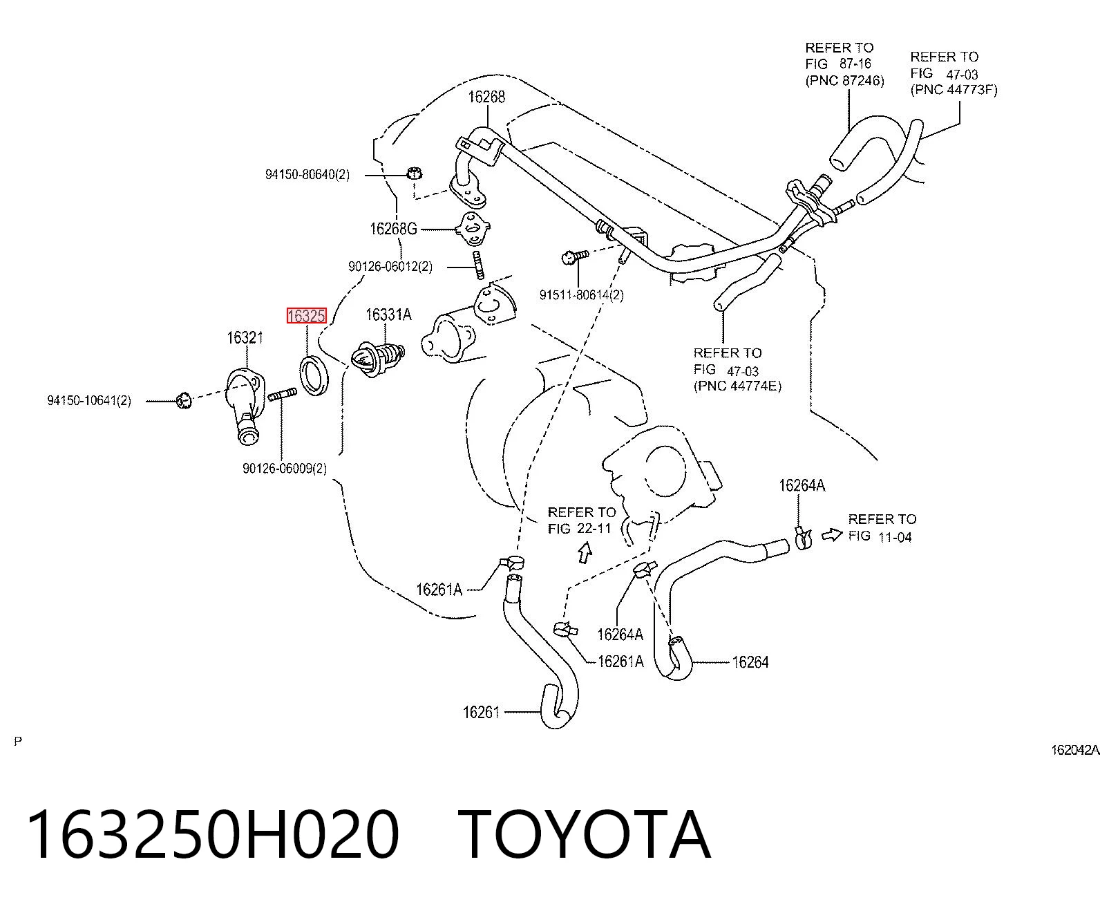 Прокладка термостата на Lexus GS  JZS160
