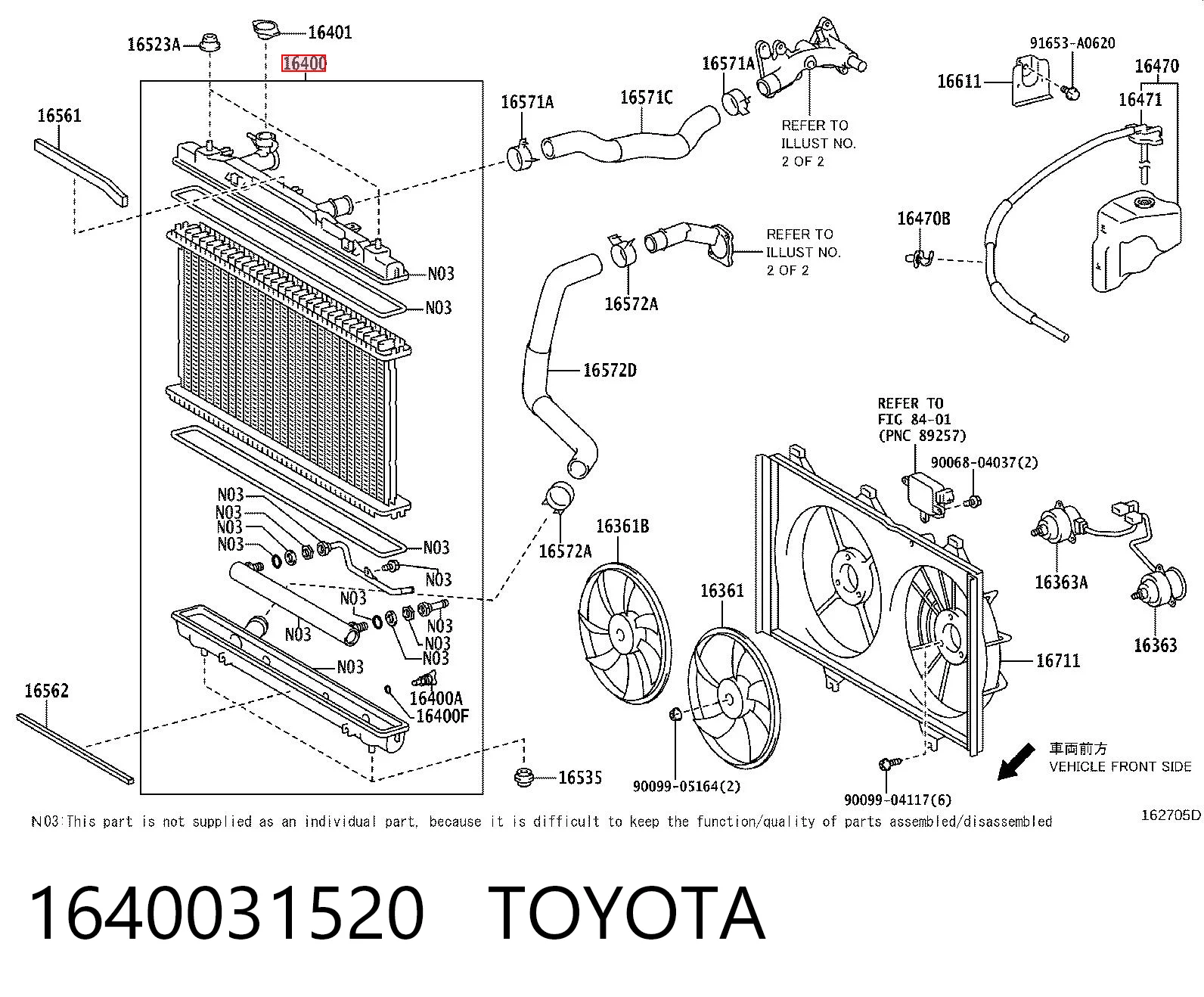 1640031520 Toyota Радиатор основной