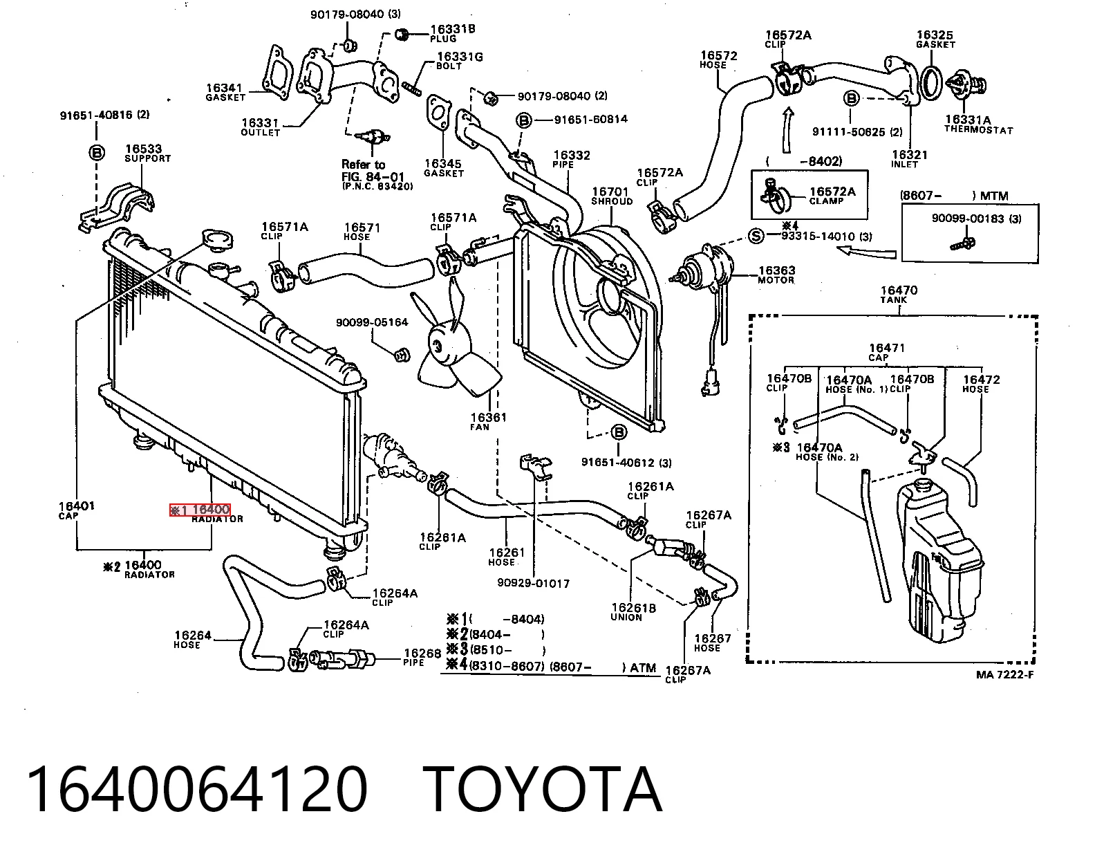 Радиатор охлаждения двигателя Toyota Corolla лифтбек (E8) (1983 - 1988) цена, от 491.28 USD