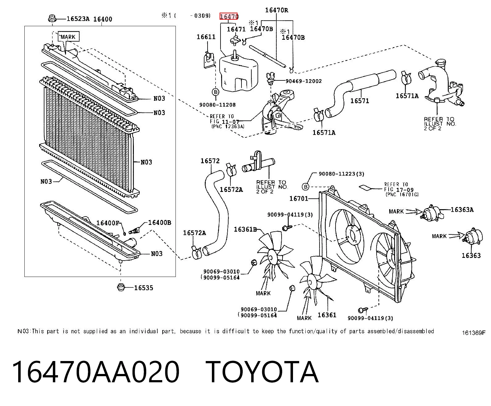Расширительный бачок охлаждения на Toyota Solara  V3
