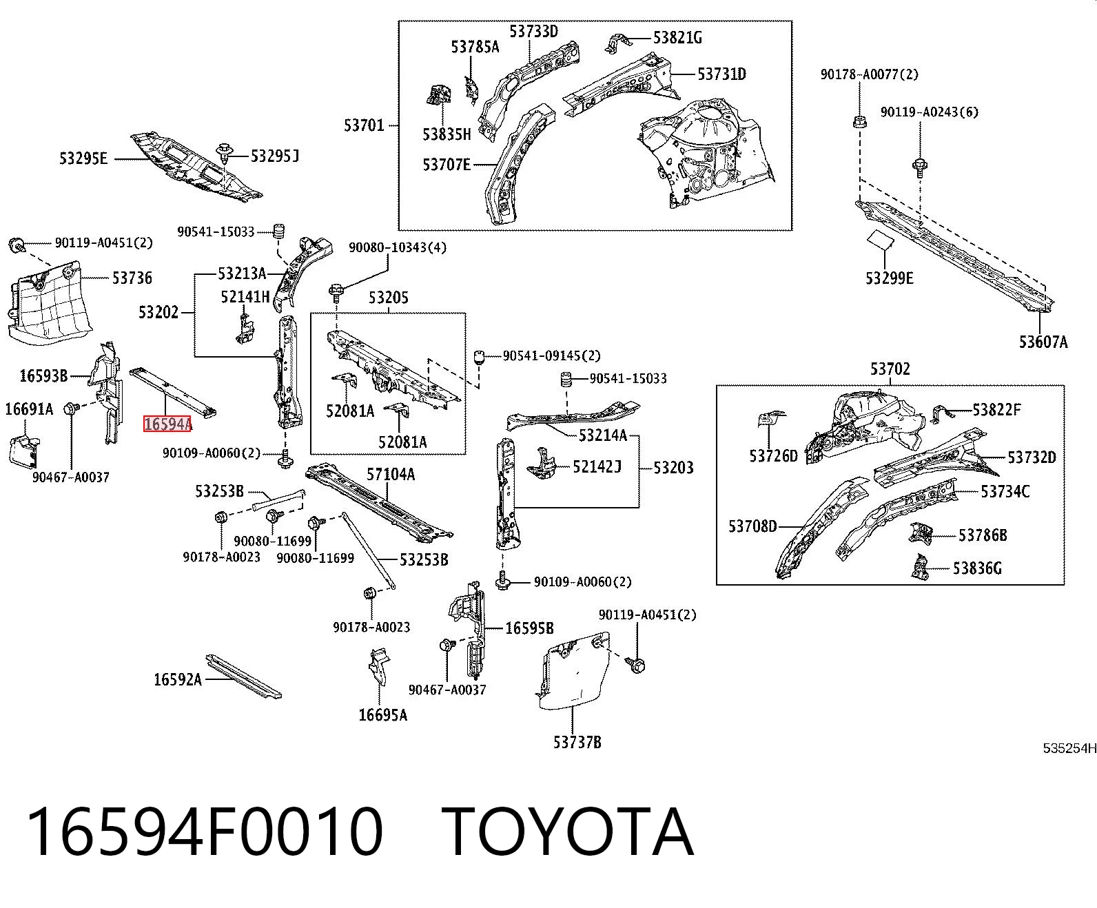 16594F0010 Toyota 
