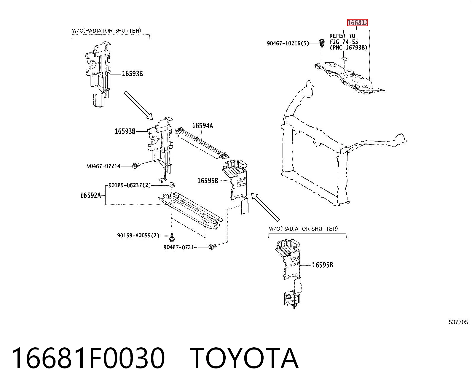 16681F0030 Toyota 
