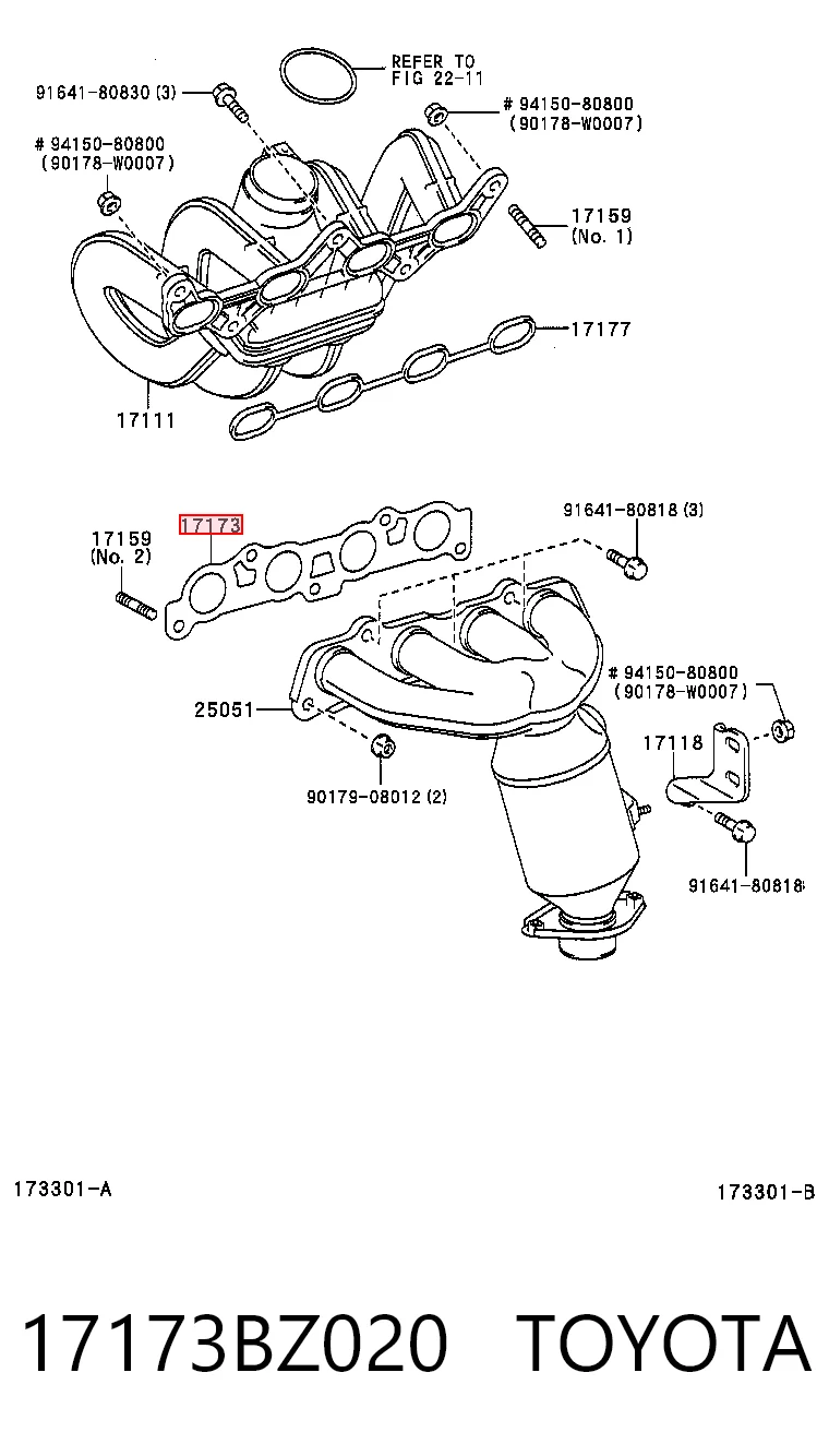 Прокладка коллектора выпускного Daihatsu 1717397401 цена, от 9.21 USD