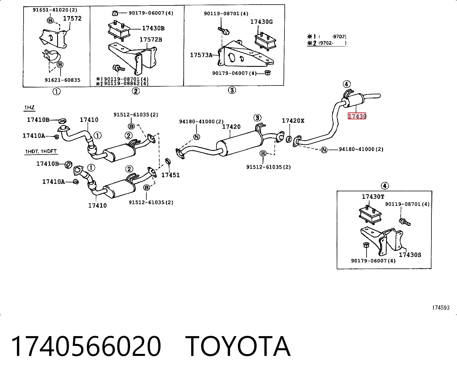 Выхлоп задний Toyota Land Cruiser 80 внедорожник (J8) (1990 - 1998) цена, от 50.08 USD