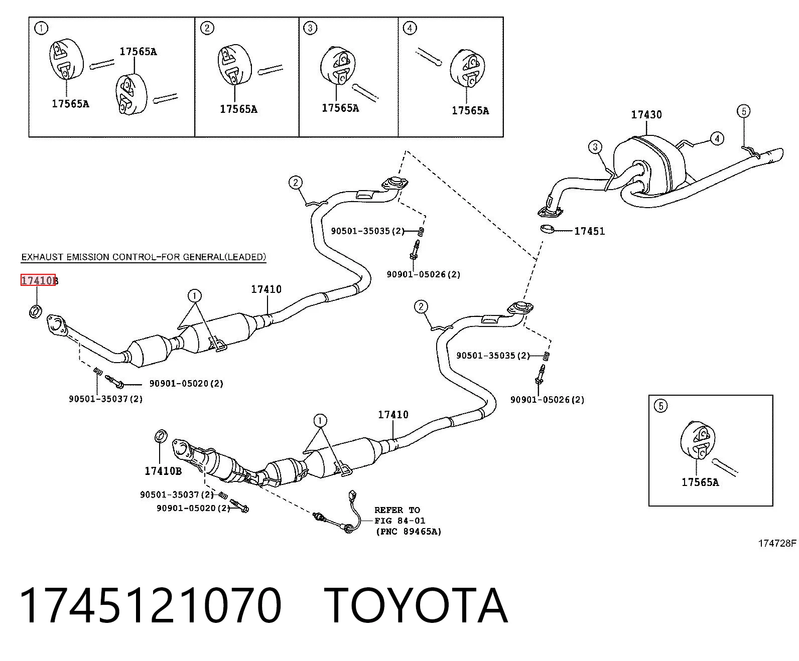 Прокладка штанов на Toyota Yaris  P13