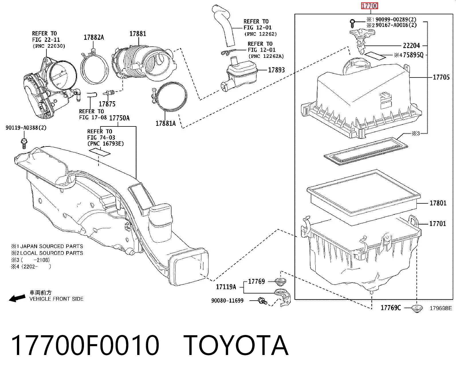 17700F0010 Toyota 