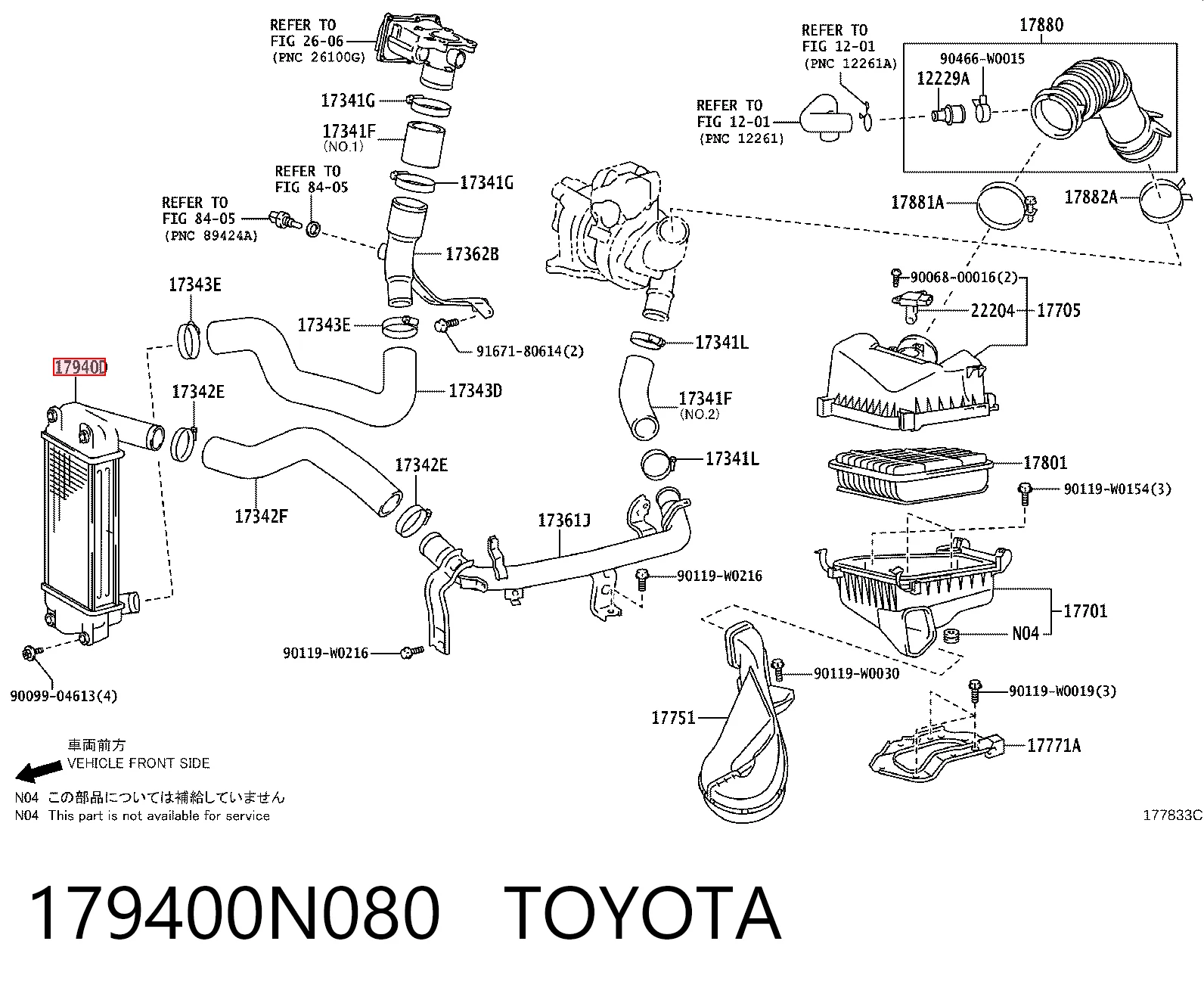 Охладитель наддувочного воздуха на Toyota Corolla  E18