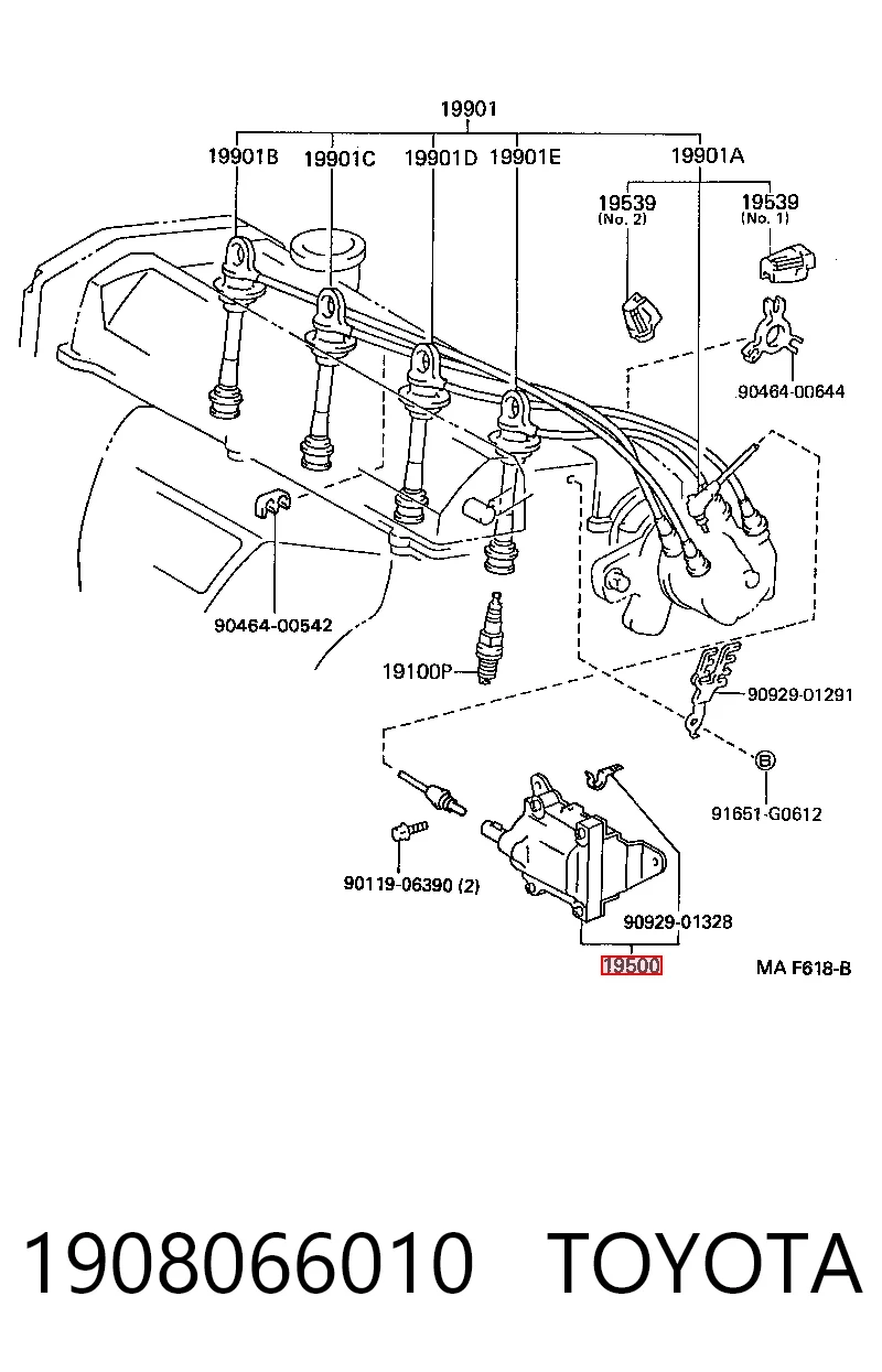 1908066010 Toyota Катушка зажигания