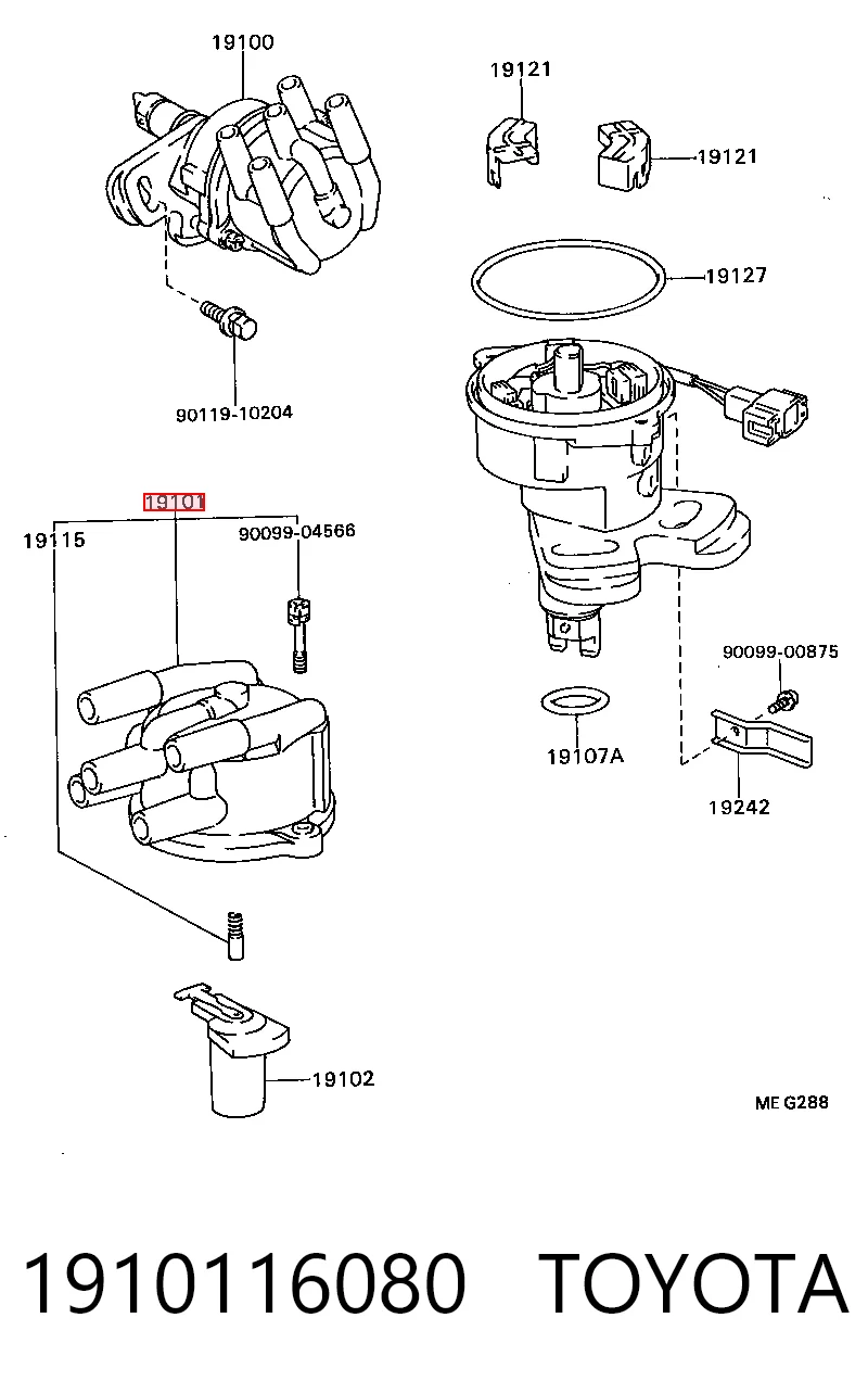 Крышка трамблера 30102PC6006 Honda
