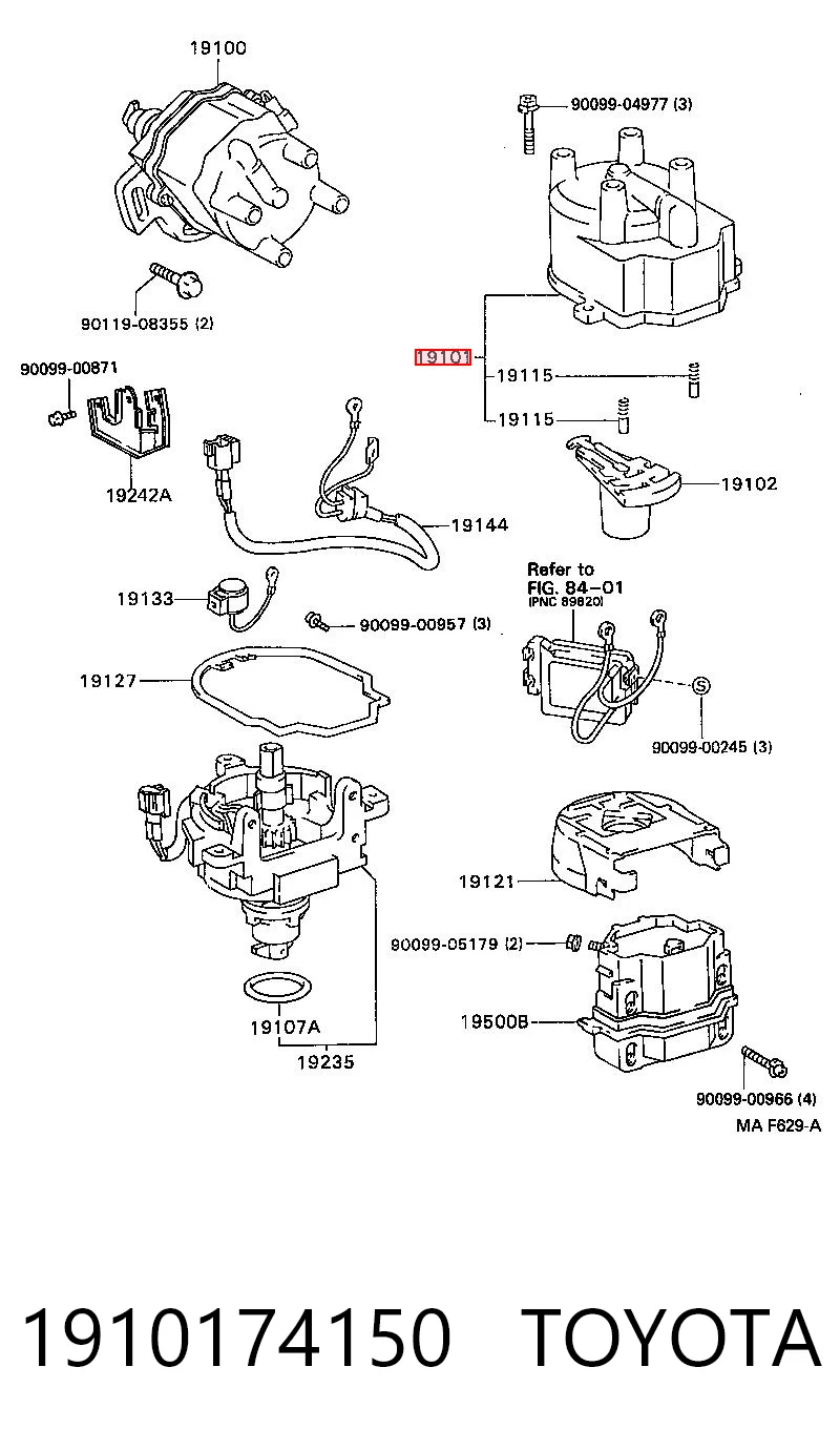 Крышка распределителя зажигания (трамблера) Toyota RAV4 I внедорожник (XA) (1994 - 2000) цена, от 8.90 USD