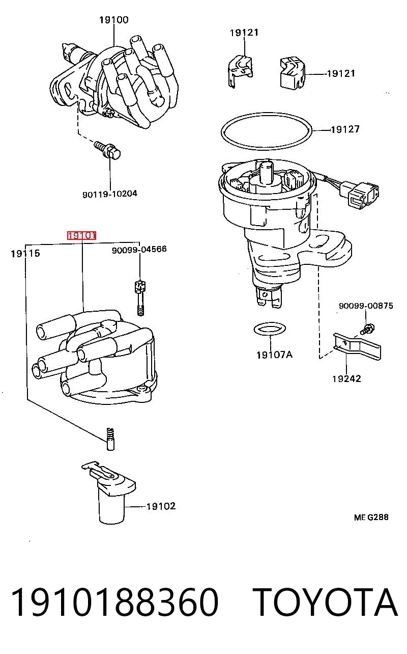 Купить 1910188360 Daihatsu Крышка трамблера