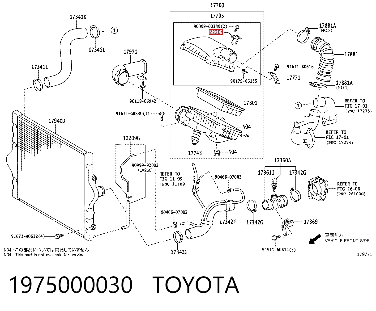 Датчик расхода воздуха на Toyota Corolla  E18