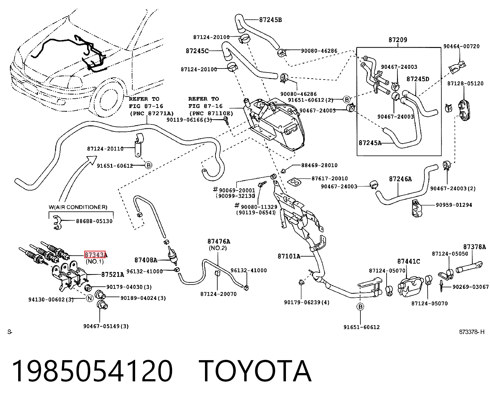 1985054120 Toyota Свечи накаливания