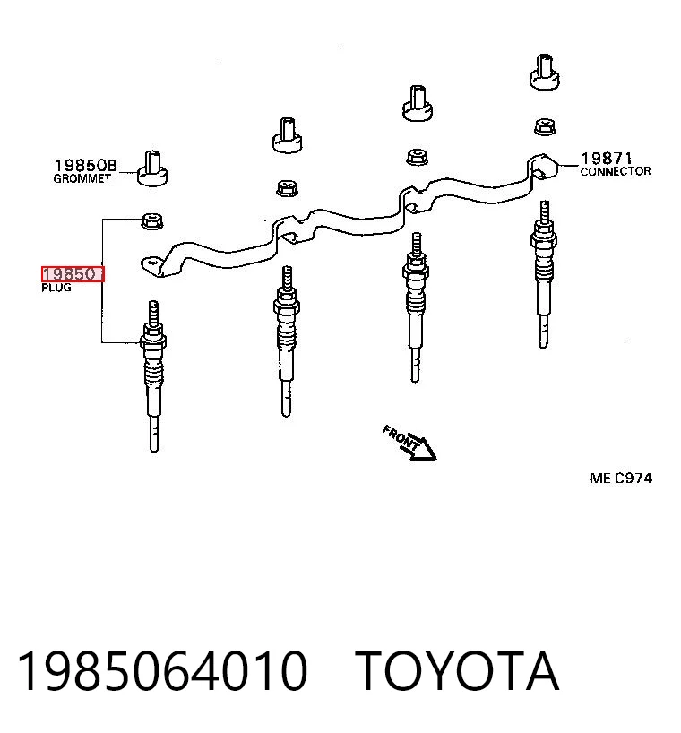 1985064010 Daihatsu Свечи накаливания