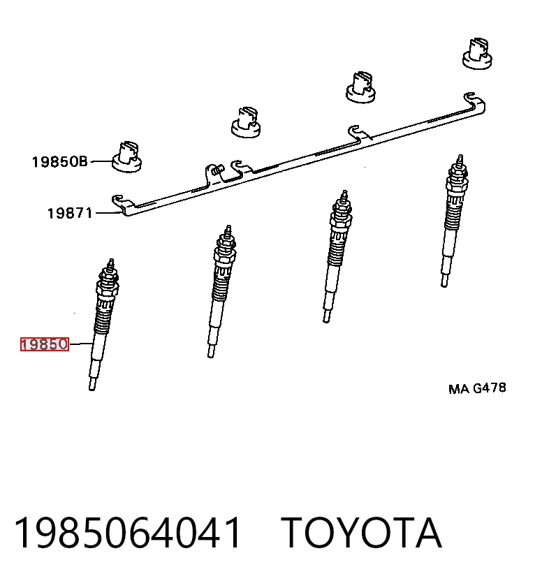  Свечи накала Toyota Land Cruiser 