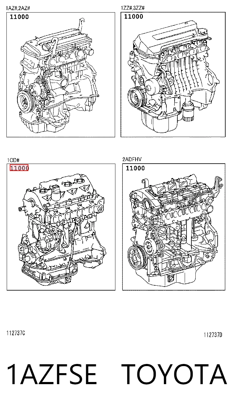 1AZFSE Toyota Мотор в сборе