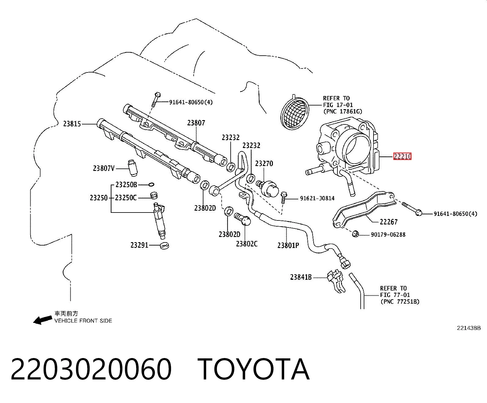 Дроссельная заслонка на Lexus RX 300/330/350/400H U3