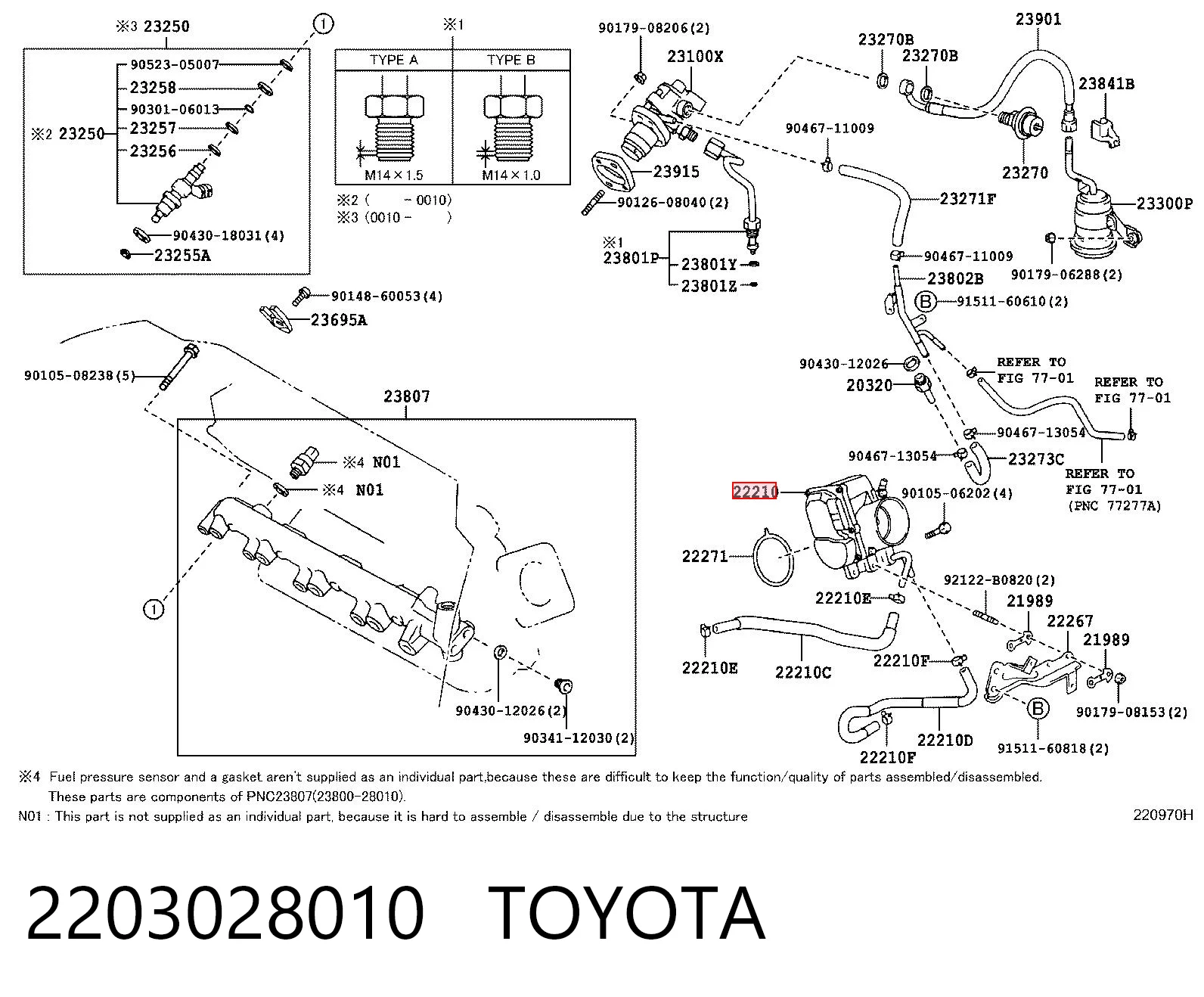 Дроссельная заслонка на Toyota Avensis I T22