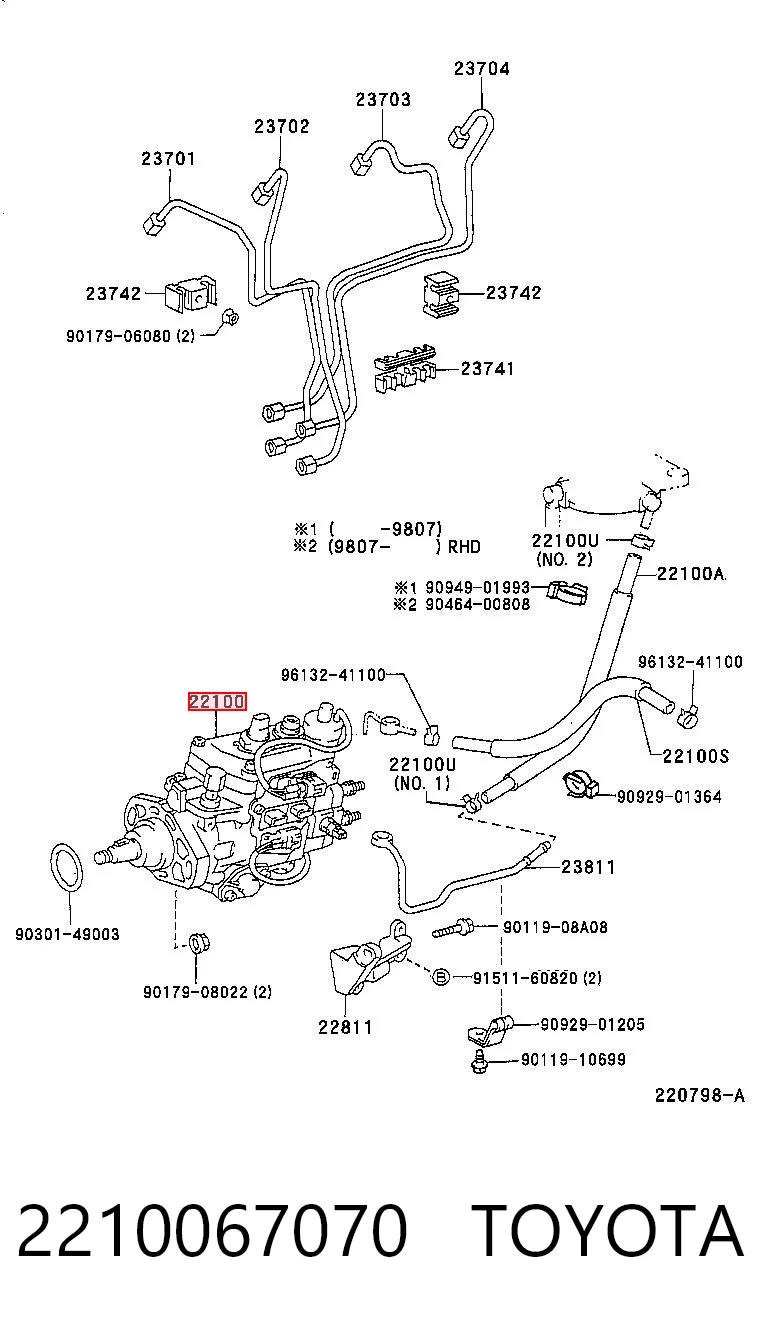 Насос топливный высокого давления (ТНВД) на Toyota Land Cruiser 90 J9