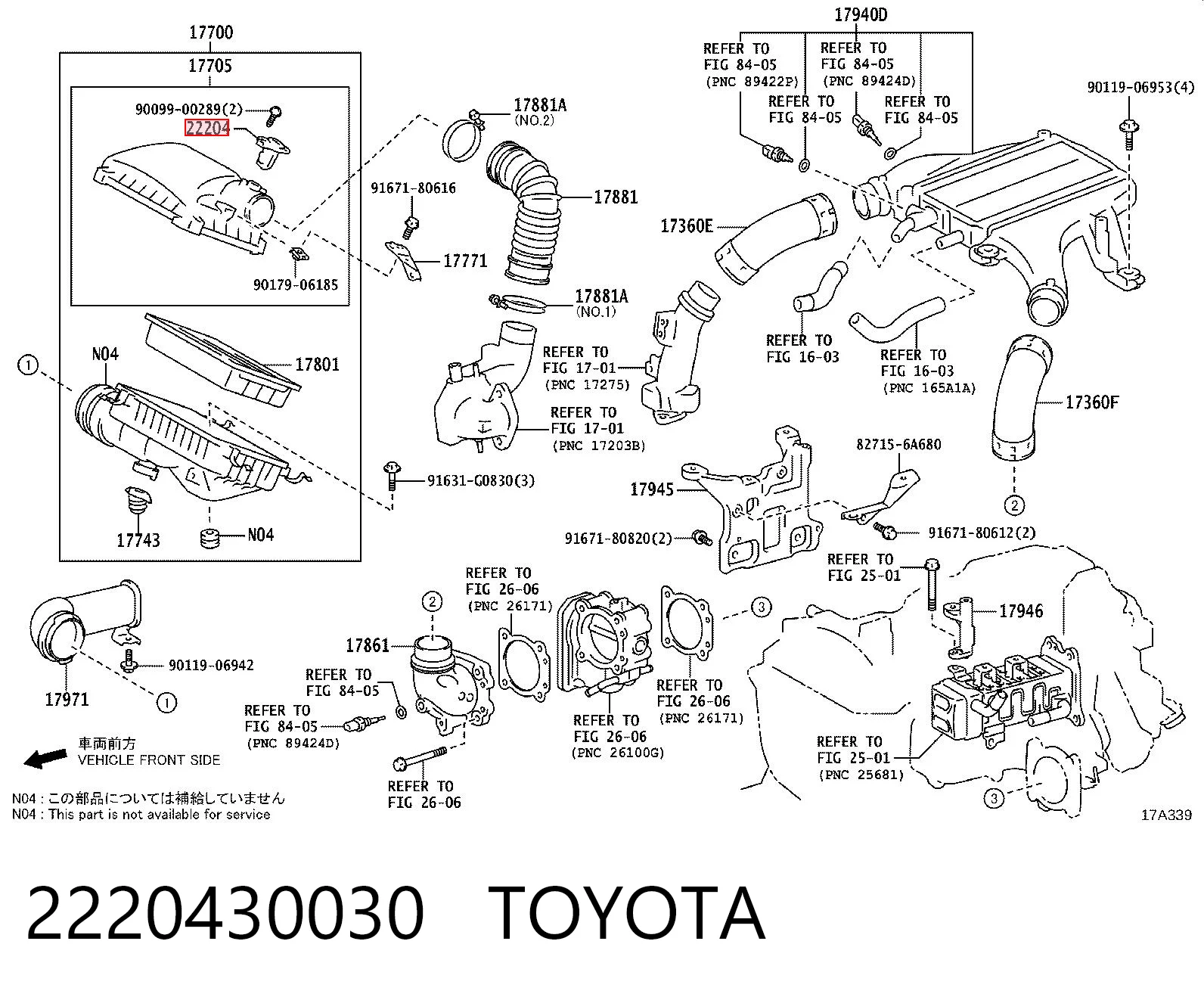 2220430030 Toyota Датчик расхода воздуха