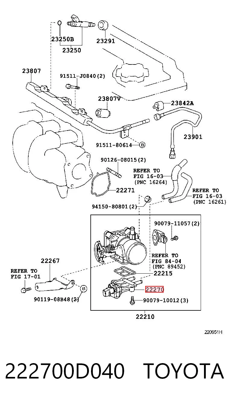 222700D040 Toyota Датчик холостого хода